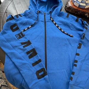 PINK Blue Zip-Up Hoodie